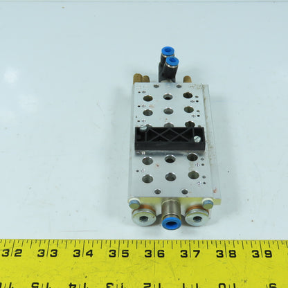 Festo PRS-ME-1/8-6 Pneumatic Directional Valve Manifold Block 6-Position 1/4"