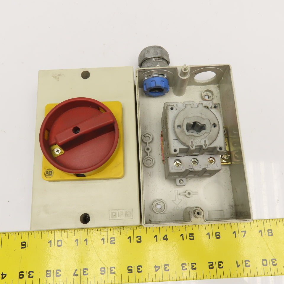 Allen Bradley 194E-A32-1753 600V 15kW Disconnect Switch In Electrical Enclosure