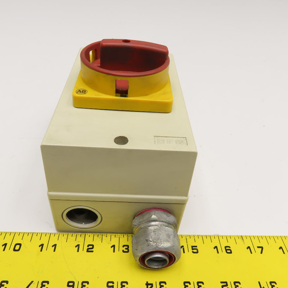 Allen Bradley 194E-A32-1753 600V 15kW Disconnect Switch In Electrical Enclosure