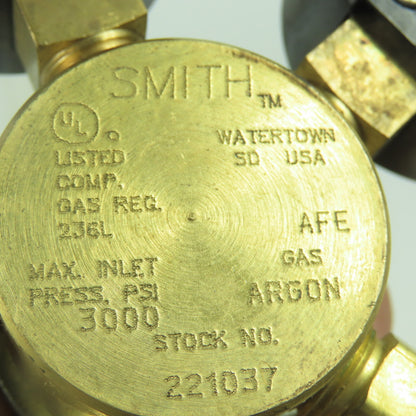 Smith 221037 Pressure Regulator For Argon 3000PSI