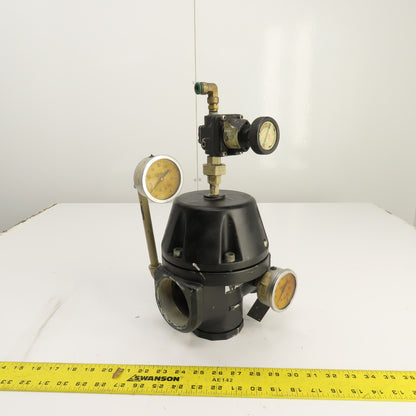 Watts R119-20J Compressed Air Pilot Operated Regulator 2-1/2" NPT W/ Gauges
