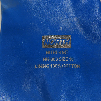 North NK803 4JD76 Nitri-Knit Size 10 Rough Finish Nitrile Gloves 10 Pairs