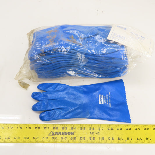North NK803 4JD76 Nitri-Knit Size 10 Rough Finish Nitrile Gloves 10 Pairs