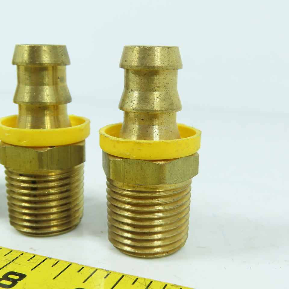 1/2" x 3/4" NPT Brass Hose Barb Male Adapter Fitting Lot Of 5