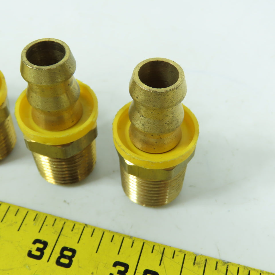 1/2" x 3/4" NPT Brass Hose Barb Male Adapter Fitting Lot Of 5