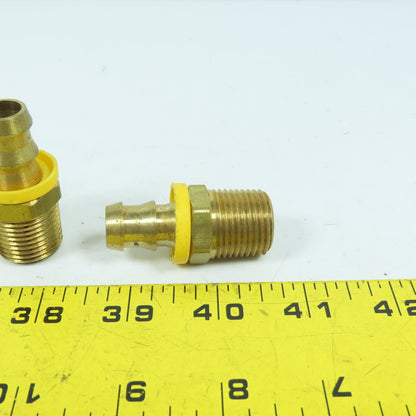 1/2" x 3/4" NPT Brass Hose Barb Male Adapter Fitting Lot Of 5