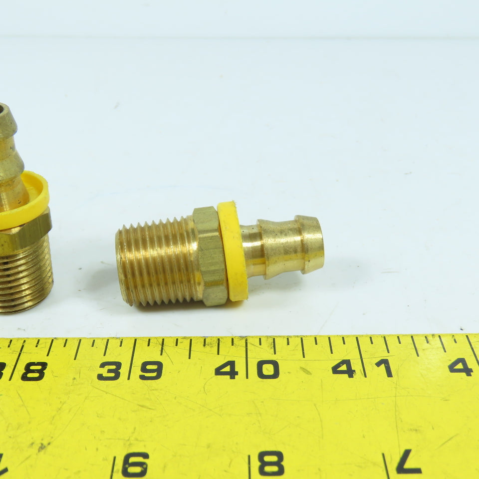 1/2" x 3/4" NPT Brass Hose Barb Male Adapter Fitting Lot Of 5