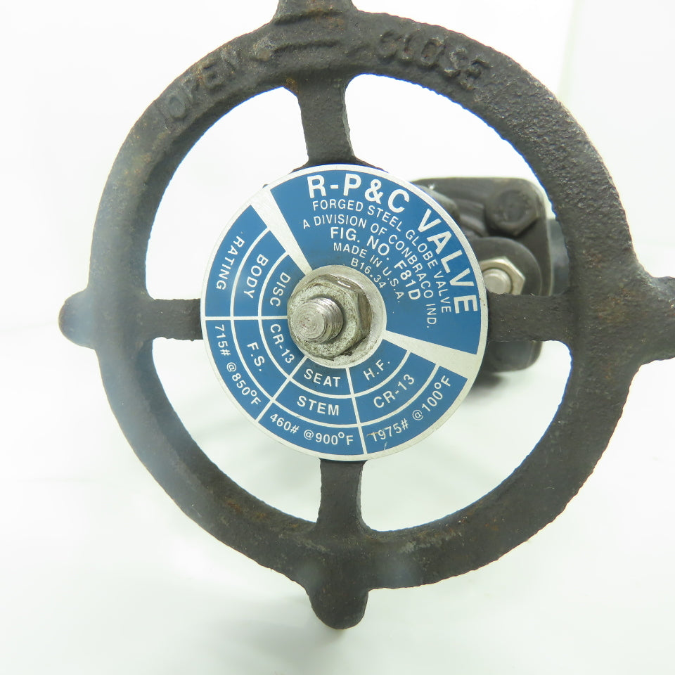 R-P&C F81D 3/4" Steel Globe Valve CR13
