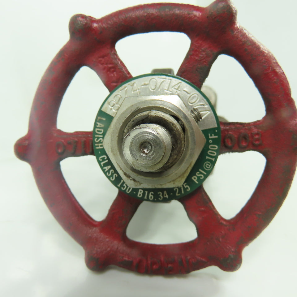 Ladish 8274-0714-07A 3/4" Stainless Steel Gate Valve 275PSI @ 100°F