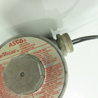 Asco SA22B Pressure Switch 100PSIG 125-250V