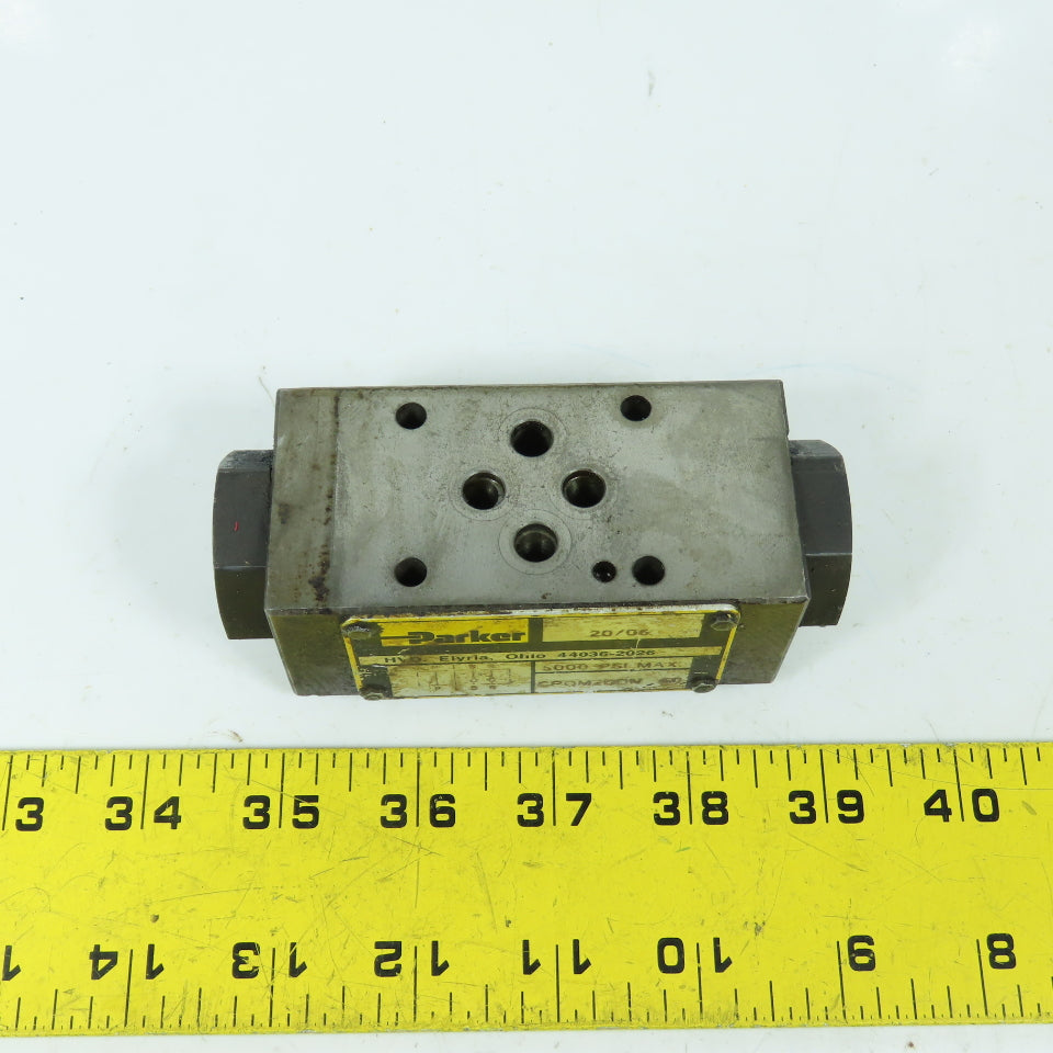 Parker CPOM2DDN 60 Pilot Operated Check Valve 5000PSI 15.9GPM
