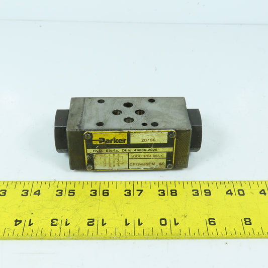Parker CPOM2DDN 60 Pilot Operated Check Valve 5000PSI 15.9GPM