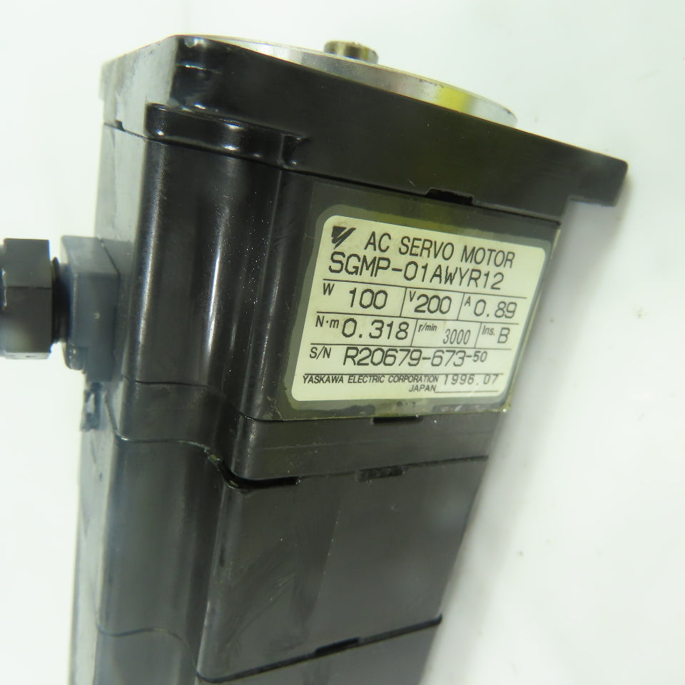YASKAWA SGMP-01AWYR12 0.318Nm AC Servo Motor 200V 100W 0.89A 3000RPM