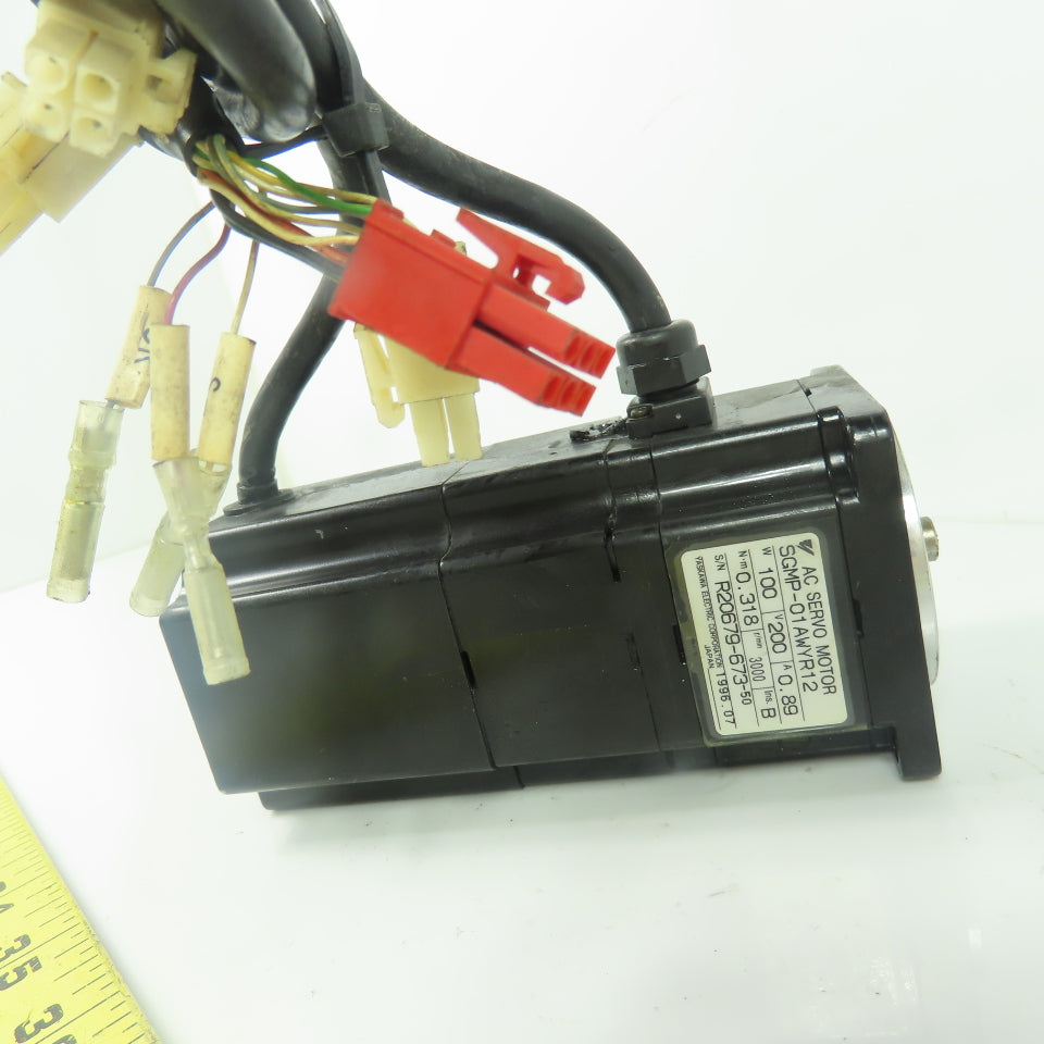 YASKAWA SGMP-01AWYR12 0.318Nm AC Servo Motor 200V 100W 0.89A 3000RPM