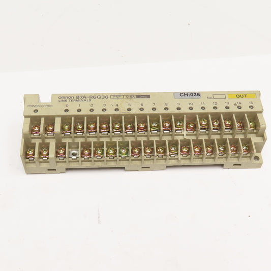 Omron B7A-R6G36 16 Channel PNP Output Link Terminal Missing Back Panel