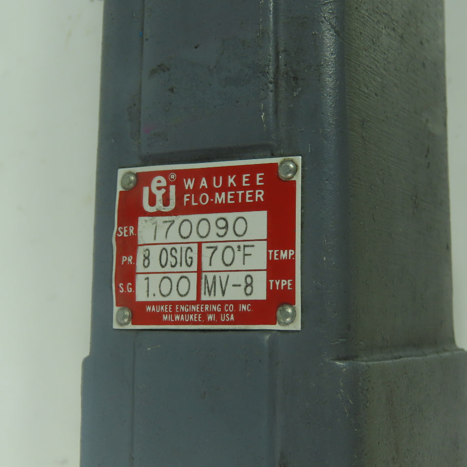 Waukee MV-8 Flow Meter 8 OSIG 70°F 1.00SG 0-250CFH Air 1-1/4" NPT
