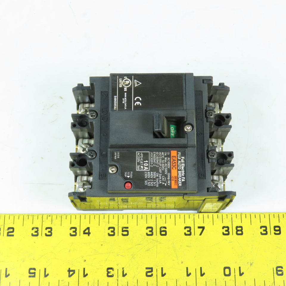 Fuji EA53C 10A 3-Pole Auto Breaker 1.5HP @ 500V