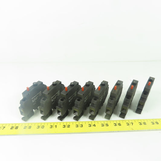 Allen Bradley 1492-GH100 Ser B 10A Din Rail Circuit Breaker 125VAC Lot Of 8