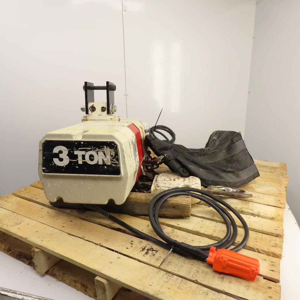 Coffing EC6016.3 3 Ton 6000 LB. Electric Chain Hoist 230/460V 3PH 15' Lift 16FPM