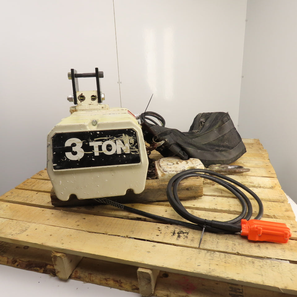 Coffing EC6016.3 3 Ton 6000 LB. Electric Chain Hoist 230/460V 3PH 15' Lift 16FPM