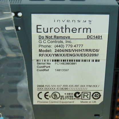 Eurotherm 2404/NS/VH/H7/RR/D5/RF/XX/YM/XX/ENG/X/ESO209 Temp Controller Case New