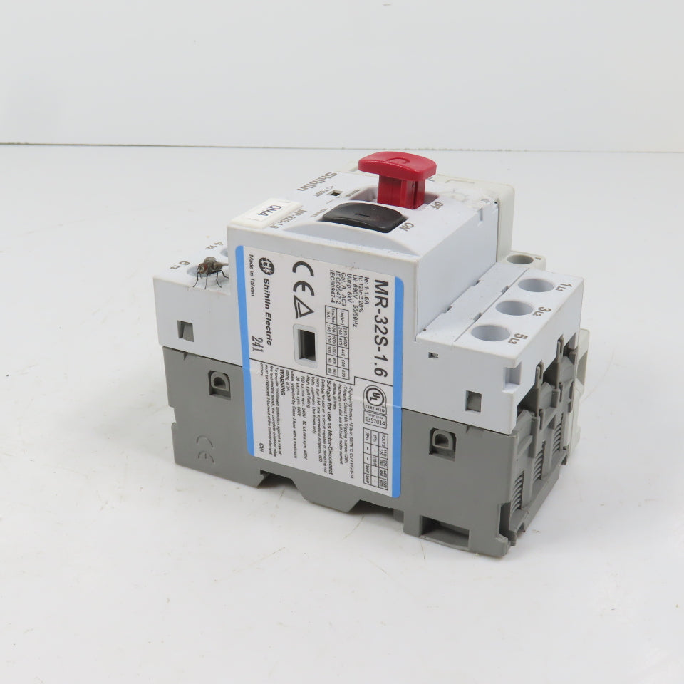 Shihlin MR-32S-1.6 Motor Protection Circuit Breaker 1-1.6A 3/4HP 600V W/ Aux