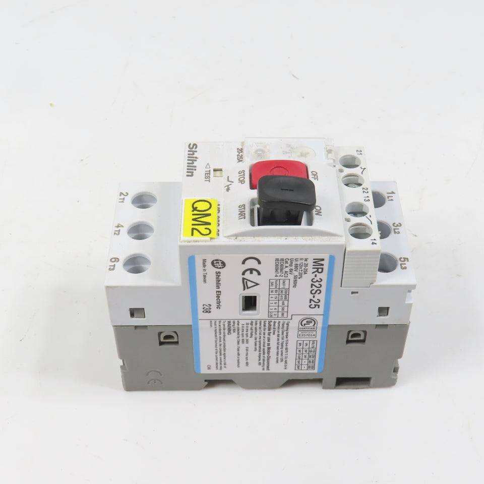 Shihlin MR-32S-25 Motor Protection Circuit Breaker 20-25A 20HP 600V