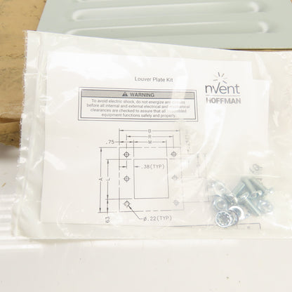 Nvent Hoffman AVK812 15.31" x 9.50" Louver Vent Plate Kit Gray Mild Steel New