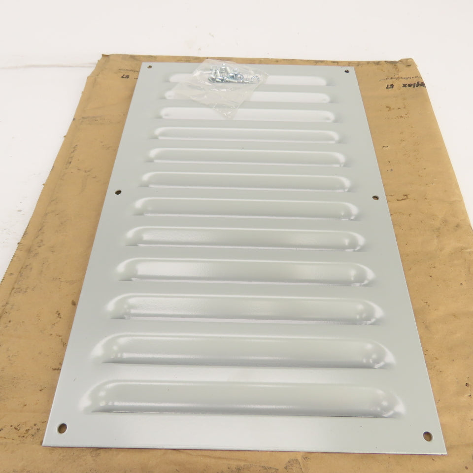 Nvent Hoffman AVK812 15.31" x 9.50" Louver Vent Plate Kit Gray Mild Steel New