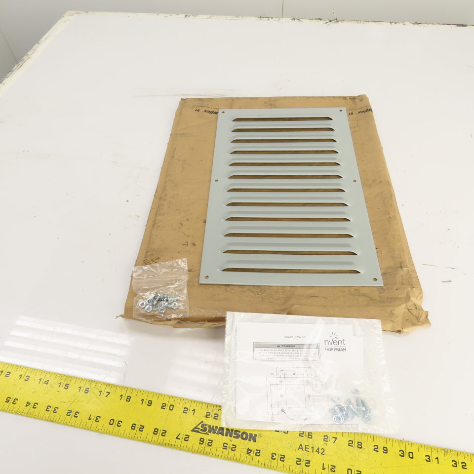 Nvent Hoffman AVK812 15.31" x 9.50" Louver Vent Plate Kit Gray Mild Steel New