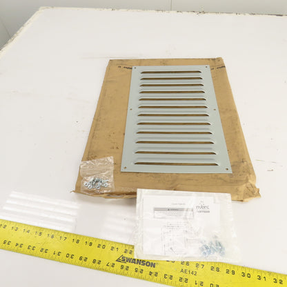 Nvent Hoffman AVK812 15.31" x 9.50" Louver Vent Plate Kit Gray Mild Steel New