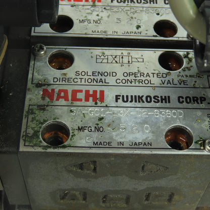 Nachi SA-G01-E3X-D2-8380D Hydraulic Solenoid Control Valve Assy W/OG-G01-PC-K-20