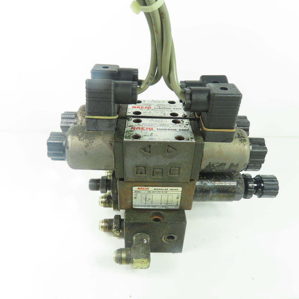 Nachi SA-G01-E3X-D2-8380D Hydraulic Solenoid Control Valve Assy W/OG-G01-PC-K-20