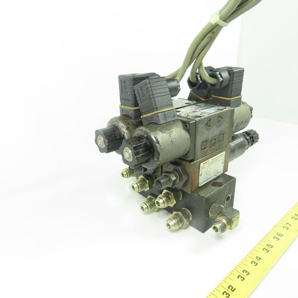 Nachi SA-G01-E3X-D2-8380D Hydraulic Solenoid Control Valve Assy W/OG-G01-PC-K-20