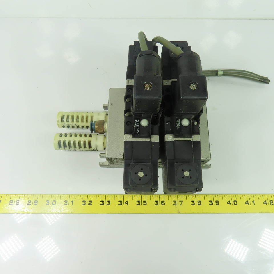 SMC VS7-6-FJG-D-3N Pneumatic Solenoid Valve Assembly W/ Manifold Block