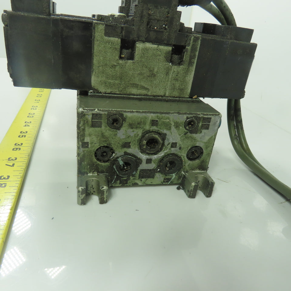 SMC VS7-6-FJG-D-3N Pneumatic Solenoid Valve Assembly W/ Manifold Block