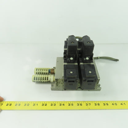 SMC VS7-6-FJG-D-3N Pneumatic Solenoid Valve Assembly W/ Manifold Block