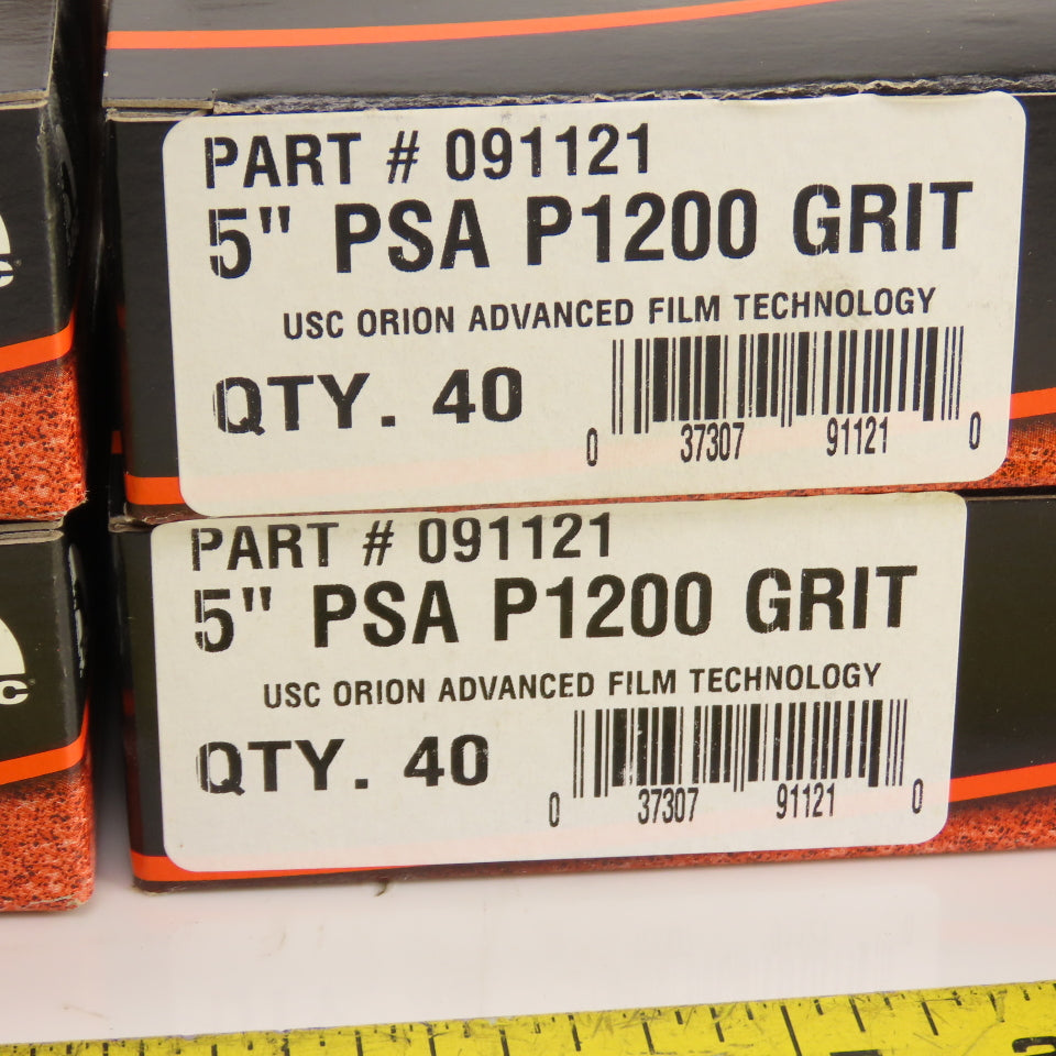 Orion USC 091121 5" PSA Abrasive Discs P1200 Grit Lot Of 160