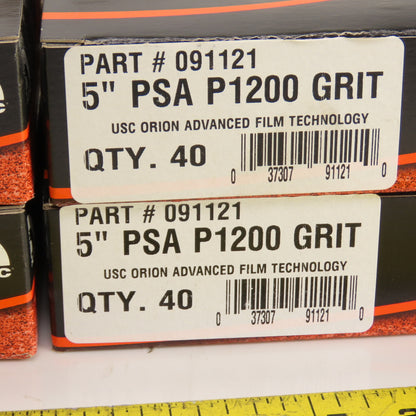 Orion USC 091121 5" PSA Abrasive Discs P1200 Grit Lot Of 160