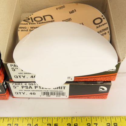 Orion USC 091121 5" PSA Abrasive Discs P1200 Grit Lot Of 160