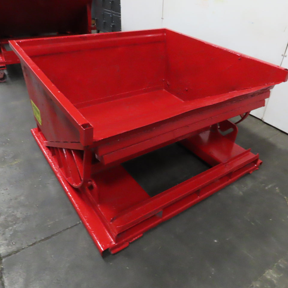1 Cu Yd Self Dumping Trash Scrap Chip Hopper 51" x 57" x 24" ID