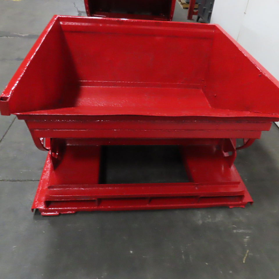 1 Cu Yd Self Dumping Trash Scrap Chip Hopper 51" x 57" x 24" ID