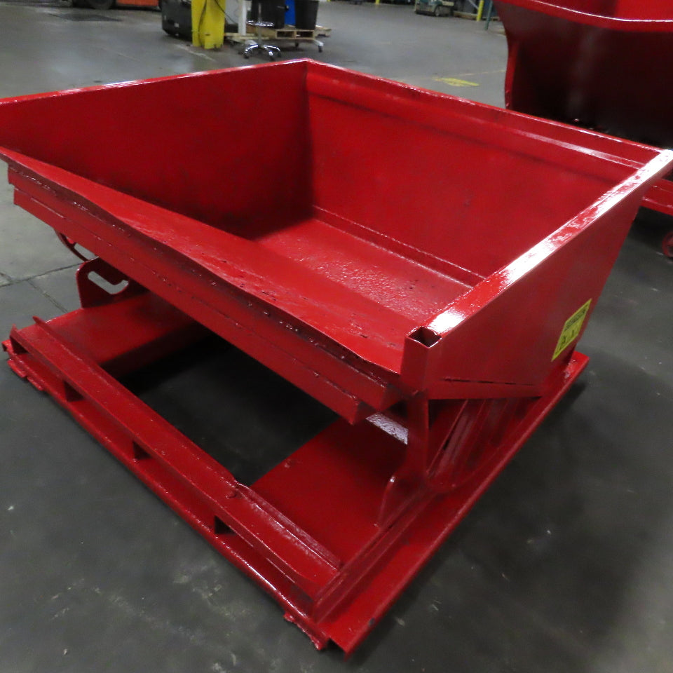 1 Cu Yd Self Dumping Trash Scrap Chip Hopper 51" x 57" x 24" ID