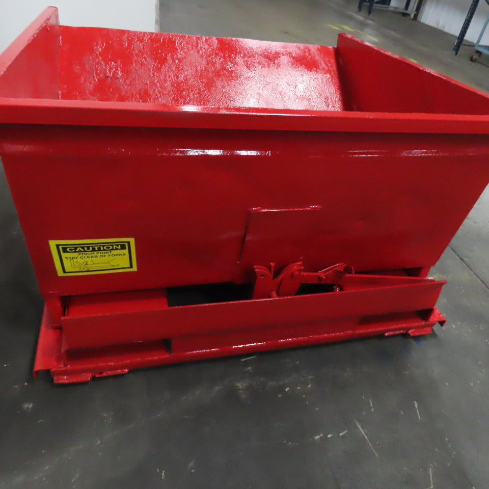 1 Cu Yd Self Dumping Trash Scrap Chip Hopper 51" x 57" x 24" ID