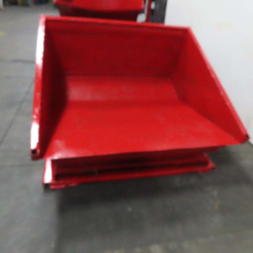 1 Cu Yd Self Dumping Trash Scrap Chip Hopper 51" x 57" x 24" ID