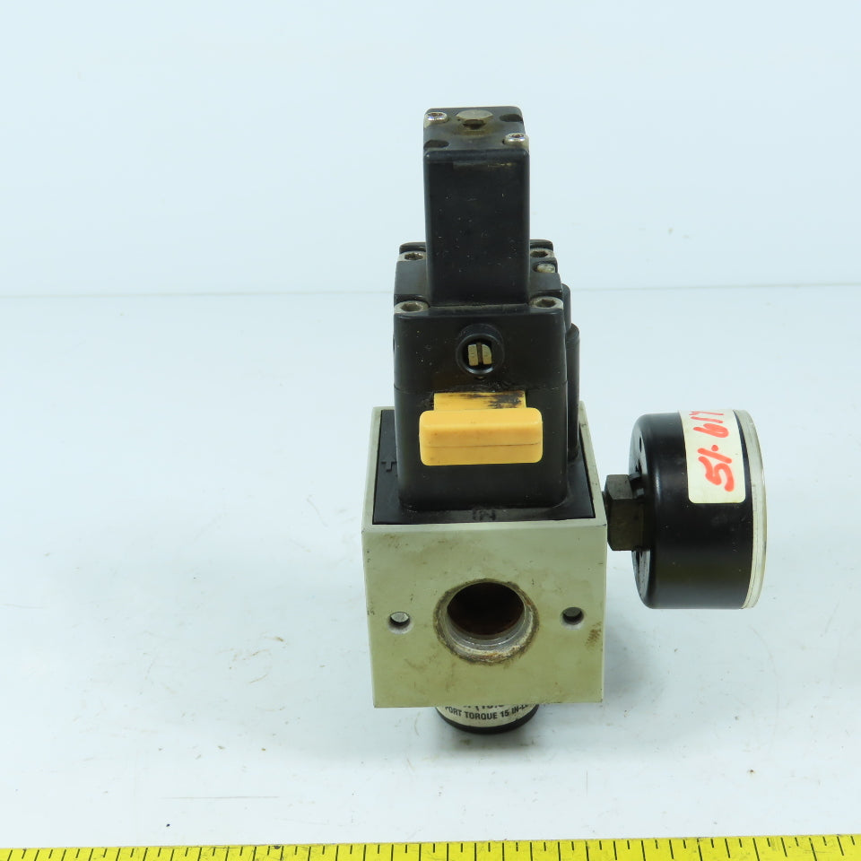 Numatics S22C-04BGKMP Solenoid Operated Slow Start Valve 24VDC Coil 1/2"