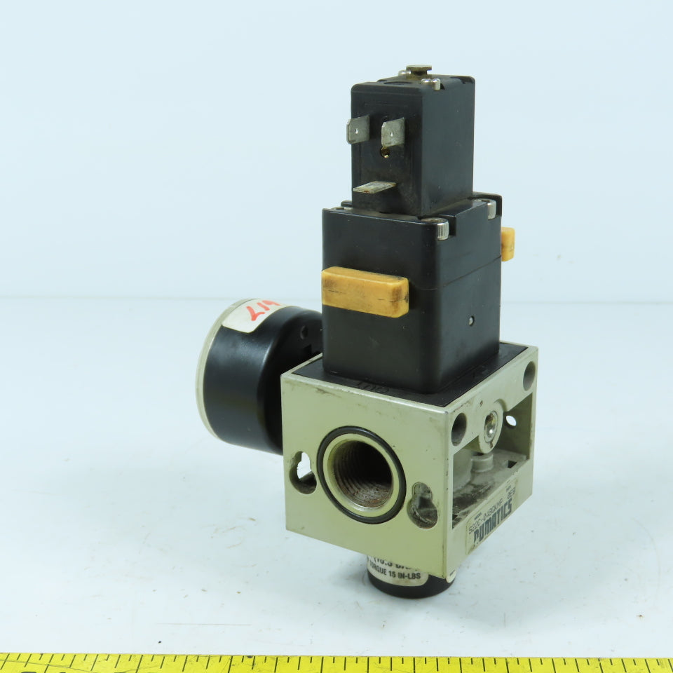 Numatics S22C-04BGKMP Solenoid Operated Slow Start Valve 24VDC Coil 1/2"