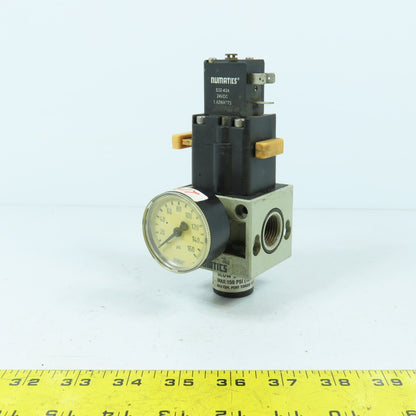 Numatics S22C-04BGKMP Solenoid Operated Slow Start Valve 24VDC Coil 1/2"