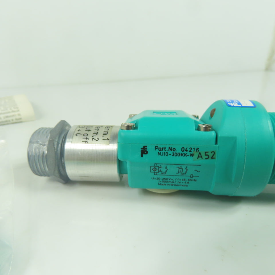 Pepperl + Fuchs NJ10-30GKK-W Inductive Proximity Sensor 20-250V 500aM NEW