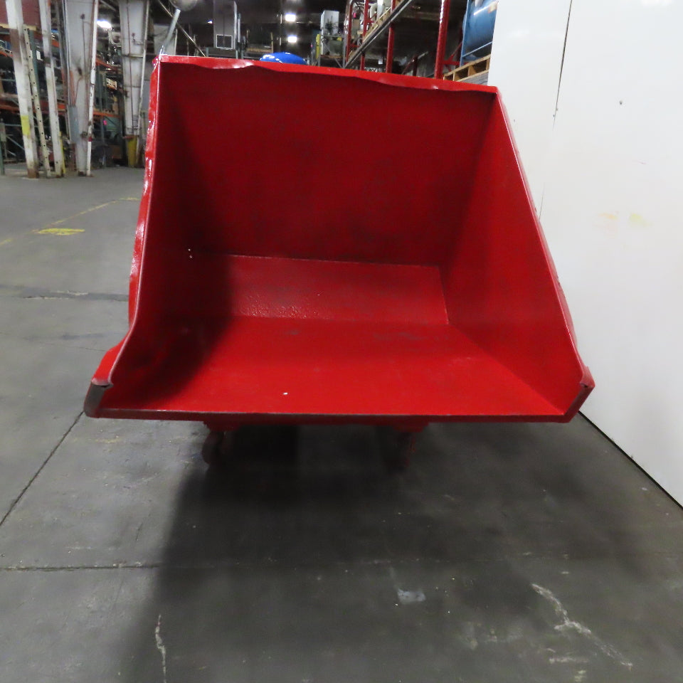 1-1/2 Cu Yd Self Dumping Trash Scrap Chip Hopper 58" x 54" x 39" ID *Imperfect